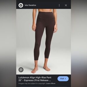 Lululemon Align Espresso High-Rise Leggings